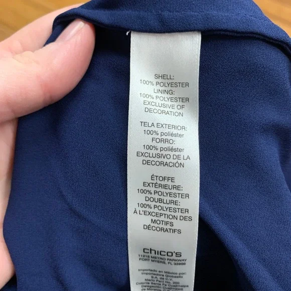 Chico's Pinstripe Tank Top Women Size Large Lace V-Neck Sleeveless Blouse Summer - Picture 5 of 5